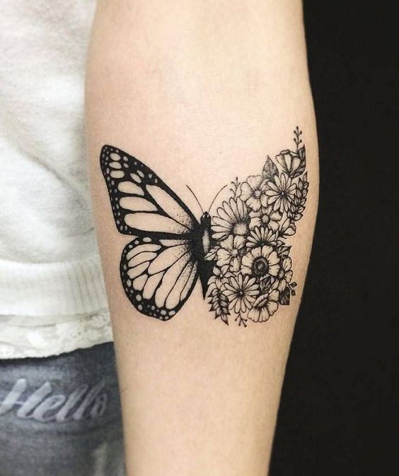 Beautiful Tattoo Design Idea For Women | Tattoos, Butterfly with .