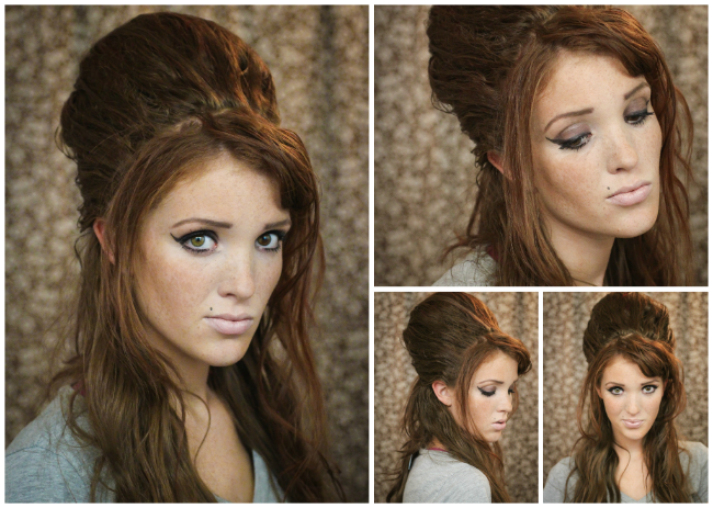 The Freckled Fox: Hair Tutorial// Amy Winehouse + Beehive .