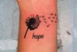 10 Best Hope Tattoo Designs | Wrist tattoos, Dandelion tattoo .