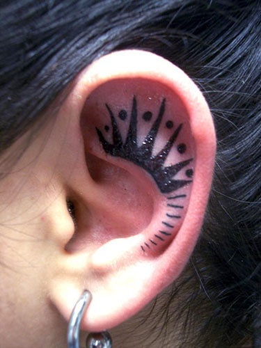 10 Best Inner Ear Tattoo Designs - Pretty Desig