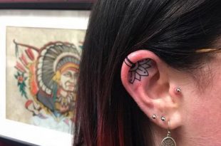 Best 25+ Inner ear tattoo ideas | Inner ear tattoo, Cartilage .