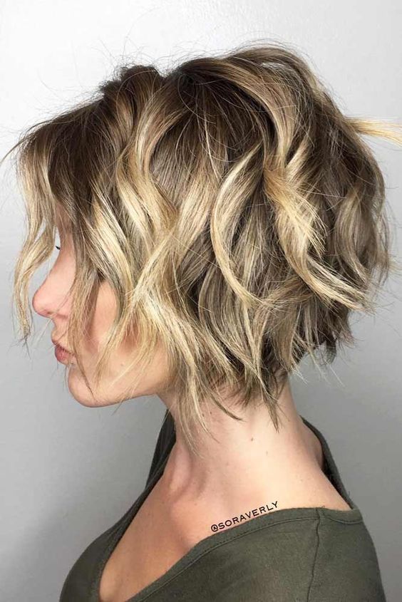 27+ Best Messy Bob Haircuts and Hairstyles - | Short hair with laye