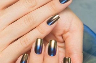 7 Best Metallic Polish Nails For 2018 | Cool nail art, Classy nail .