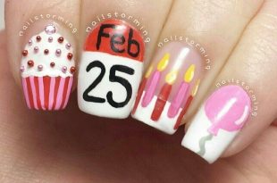 Birthday Themed Nail Arts | Birthday nail art, Acrylic nail .