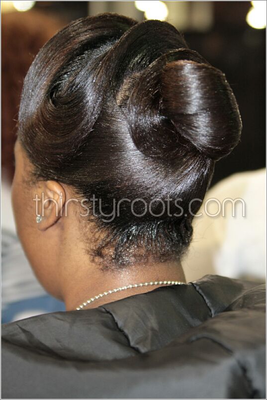 black women updo hairstyl
