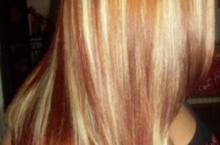 12 Beautiful Blonde Hairstyles With Red Highlights | Red hair with .