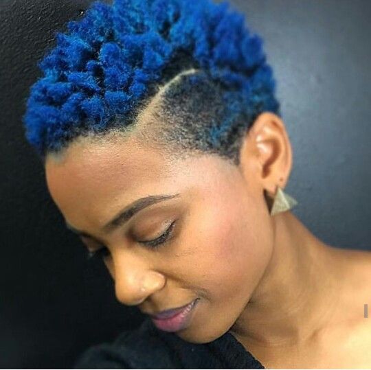 Short and blue! ! #naturalhair #twa #naturalcut #naturalgirls .