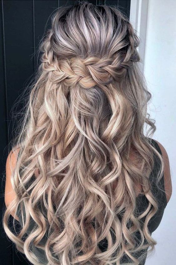 Gorgeous and elegant half up half down wedding hairstyles with .