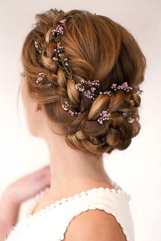 42 Gorgeous Wedding Hairstyles---updo hairstyle with flowers and .