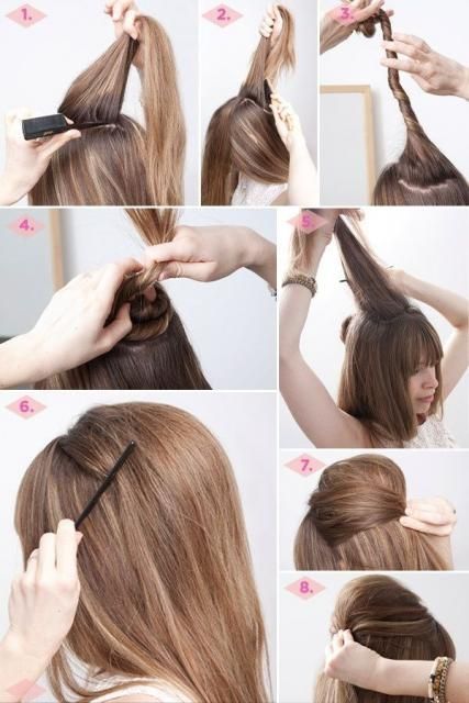 DIY Bouffant Hair Tutorial by sweetesthing | Long hair tutorial .