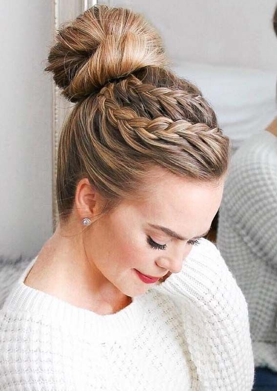 43 Gorgeous Double Lace Braid High Bun Hairstyles for 2019 .
