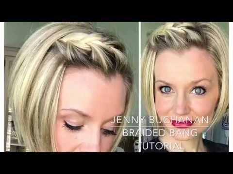 How to braid your bangs with short hair - YouTube | Thick hair .