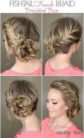15 Braided Bun Hair Tutorials for DIY Projects (With images .