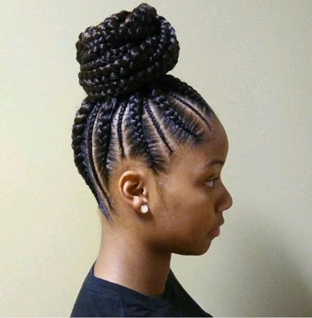 African American Braided Bun Hairstyles | Natural hair styles .