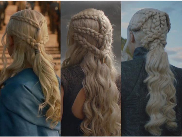 Khaleesi hair, daenareys, season 7, back view, awesome braids .