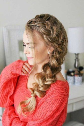35 Elegant Side Braid Ideas To Style Your Long Hair | Side braids .