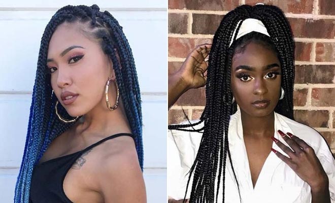 23 Best Long Box Braids Hairstyles and Ideas | StayGl