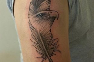25 Breathtaking Eagle Feather Tattoo Designs That You Will Lo