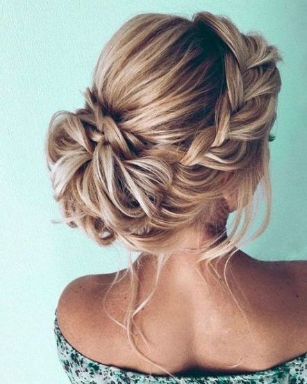 20+ Trendy Wedding Hairstyles Updo Medium Length Braids Messy Buns .