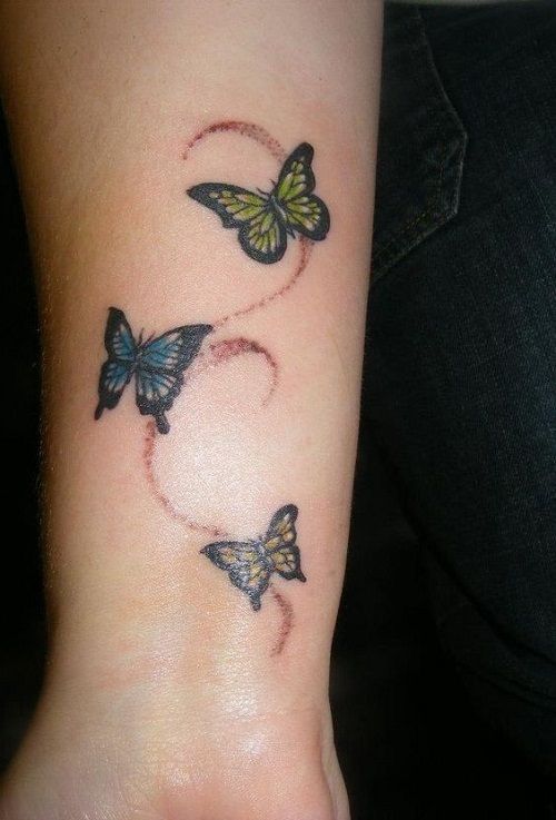 110 Small Butterfly Tattoos with Images | Butterfly wrist tattoo .