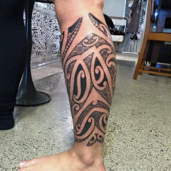 calf tattoos designs for men tribal leg tattoo badass leg tattoo .