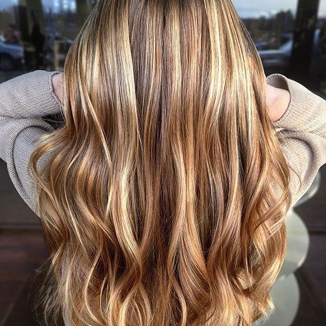 Caramel Balayage Brunette (With images) | Gold blonde hair, Long .