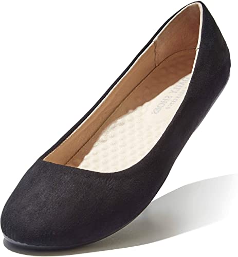 Amazon.com | DailyShoes Women's Classic Flats Comfortable Upper .