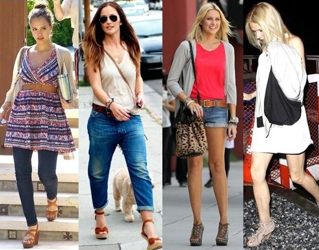 Celebrity Fashion - How to Wear Wedge Sandals | Fashion, Wedges .