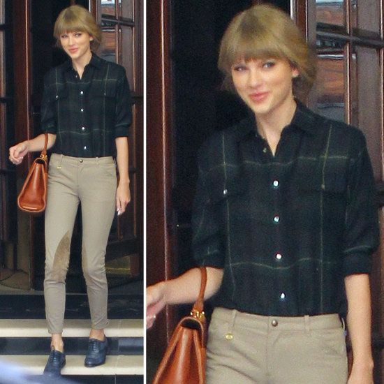 Taylor Swift's Smart Style: Knee-Patch Riding Pants and Blue .