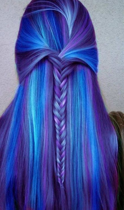 hairstyles dyed hair braids coloured hair super cute *sorry hair .