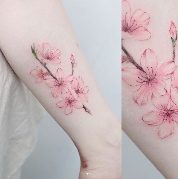 48 Cherry Blossom Tattoos That Are Way Beyond Perfect | Tatuagem .