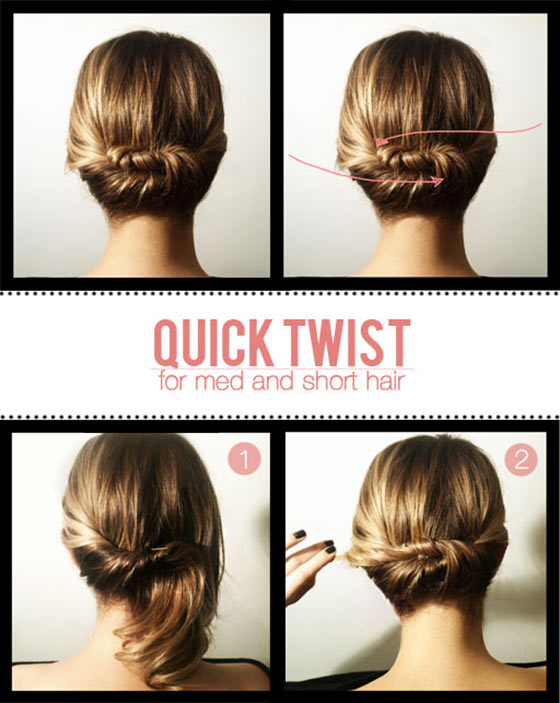 40 Quick And Easy Updos For Medium Ha