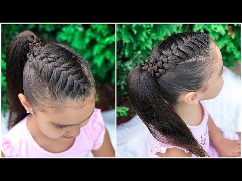 PEINADO CON TRENZA FRANCESA Y COLETA ALTA|PEINADO PARA NIÑAS .