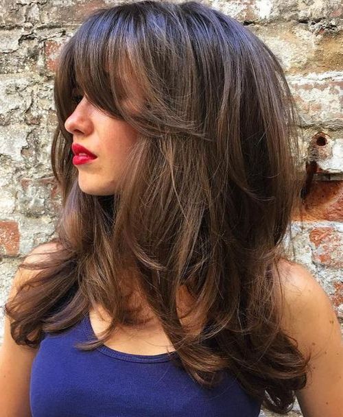Chic Layered Hairstyles with Bangs