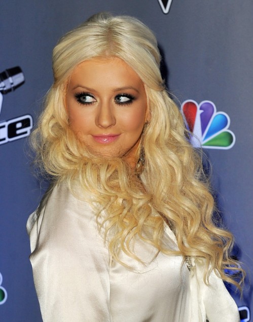Christina Aguilera Cute Long Spiral Curly Hairstyles - PoPular .