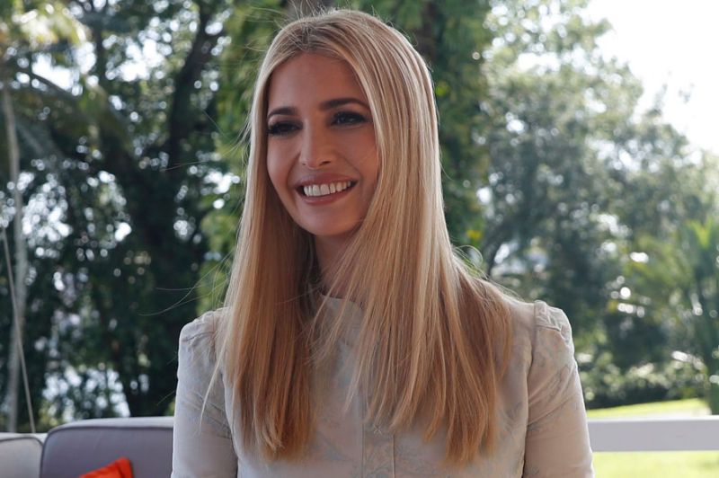 Ivanka Trump Looks Business-Chic in Baby Blue Pantsuit & Classic Pum