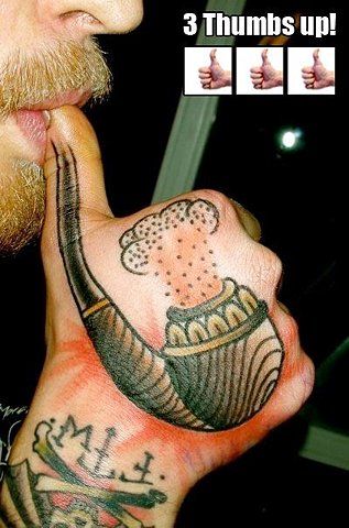 right up there w/the mustache finger tattoo | Clever tattoos .