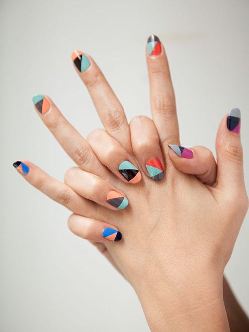 Hot for summer : Colorblock Nails | Idées manucure, Jolis ongl