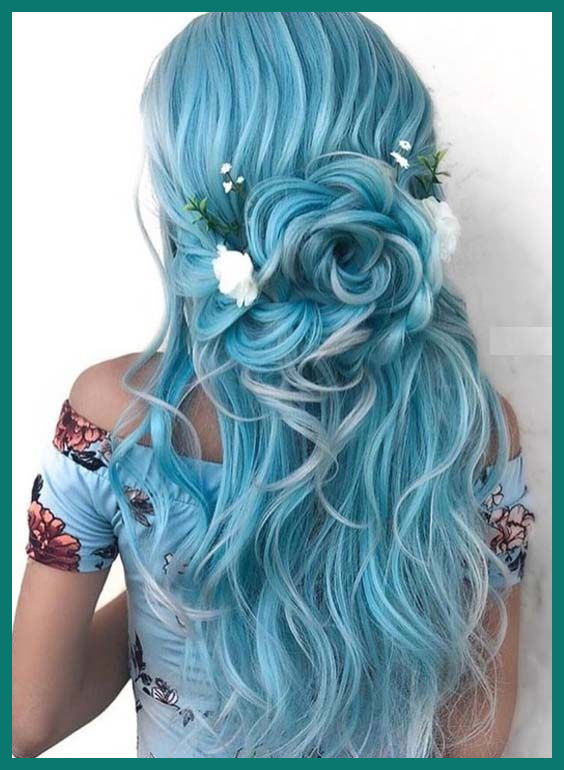Colored Hairstyles for Long Hair 428413 50 Beautiful Blue .