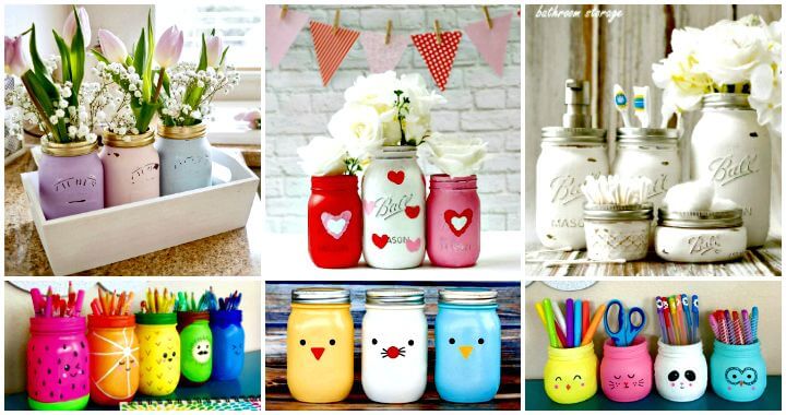 130 Easy Craft Ideas Using Mason Jars for Spring & Summer ⋆ DIY .