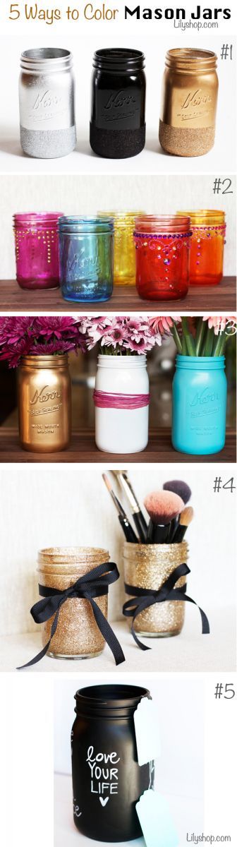 15 Colorful DIY Mason Jars for Spring - Pretty Desig