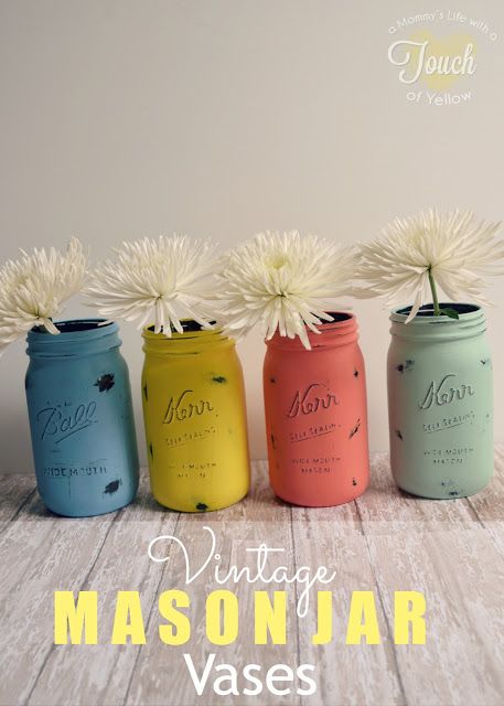 15 Colorful DIY Mason Jars for Spring - Pretty Desig