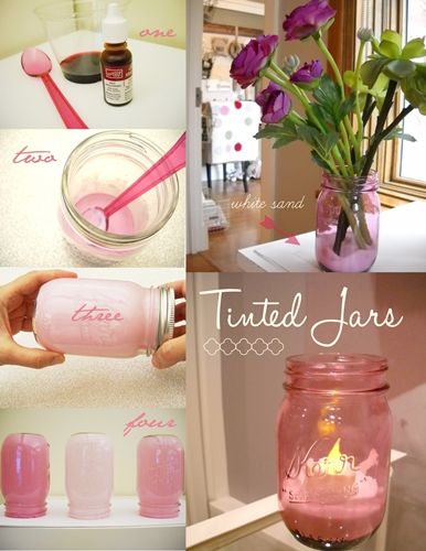 Colorful DIY Mason Jars for Spring