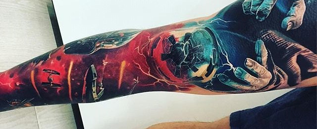 70 Colorful Tattoos For Men - Vivid Ink Design Ide