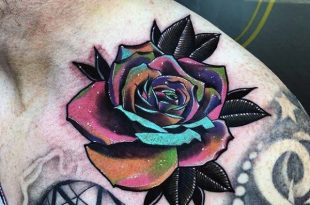 70 Colorful Tattoos For Men - Vivid Ink Design Ide