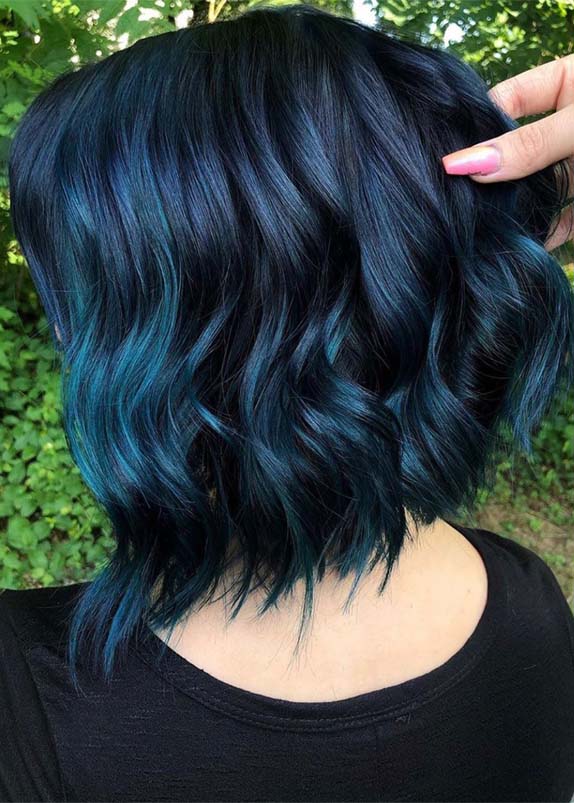 Perfect Ideas Of Blue Hair Colors for Short Hair in Year 2019 .