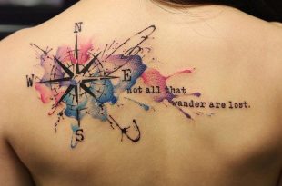 100 Awesome Compass Tattoo Designs | Tattoos, Watercolor compass .