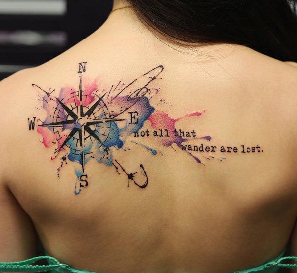 Compass Tattoo Designs for Both Men and
  Women