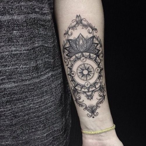 15 Compass Tattoo Designs for Both Men and Women - Pretty Desig