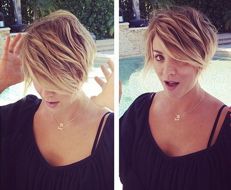 Kaley Cuoco Short Hair Styles - Messy Haircuts for Spring and .